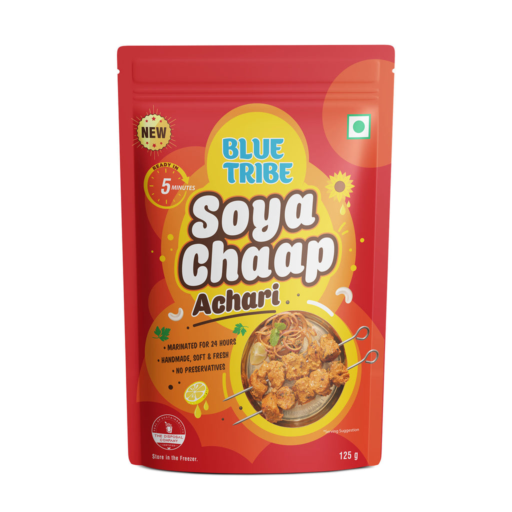 Achari Soya Chaap (125g) Blue Tribe Foods