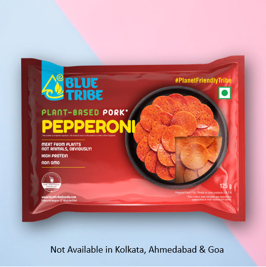India's First Plant Based Pork Pepperoni Online Blue Tribe Foods