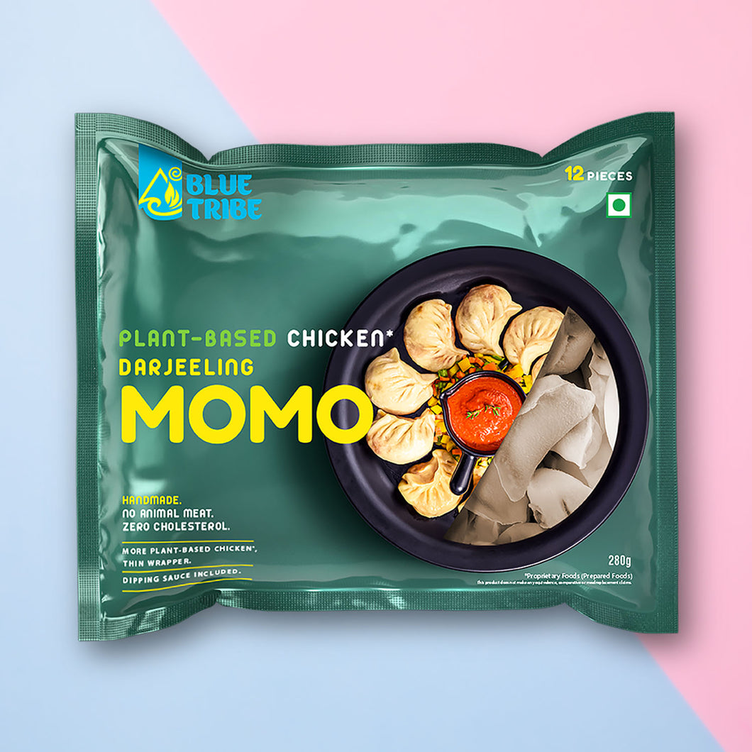 Plant based chicken momos | Blue Tribe